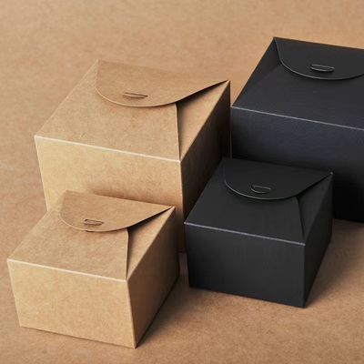 Imballaggio con logo personalizzato Scatola di carta Kraft pieghevole