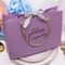 Borse benvenute di carta dei sacchi di carta di Kraft della maniglia della toppa di stampa offset per gli ospiti di nozze