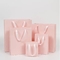 Sacchi di carta cosmetici rosa neri bianchi dello spuntino dell'alimento con le maniglie