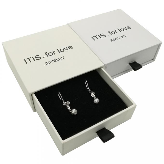 Contenitore di regalo di lusso della collana del braccialetto con la certificazione del FSC della carta del cartone