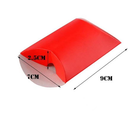 Sventi il contenitore d'imballaggio rosso di timbratura caldo 9cm*7cm*2.5cm di carta kraft