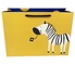 Borsa gialla del risguardo del duplex della stampa della zebra dei sacchi di carta dell'abbigliamento del FSC ISO9001