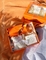 contenitori di regalo rivestiti arancio della festa di 20cm*7cm*17cm con Windows trasparente