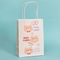 sacco di carta di compera di Kraft della stampa dell'orso 120gsm di abitudine riciclabile dei sacchi di carta per alimento