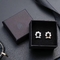 Contenitore di gioielli d'imballaggio dei gioielli di carta neri per gli orecchini e le collane